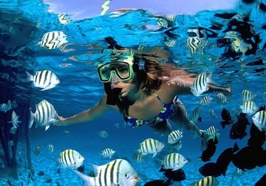 Lady Snorkeling